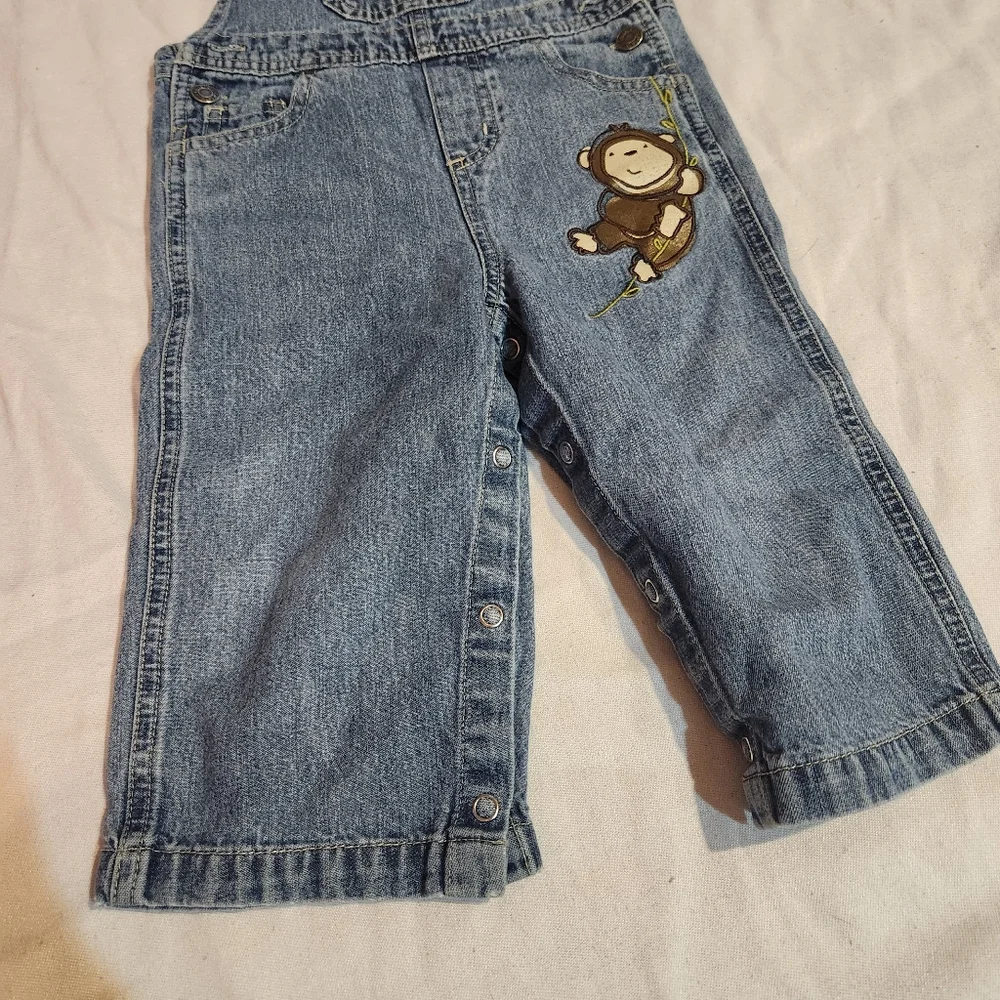 Carter’s Denim Overalls 18 Months Monkey Embroidered Baby